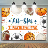 Allstar Sport Thema Glücklich Geburtstag Hintergrund Für Junge